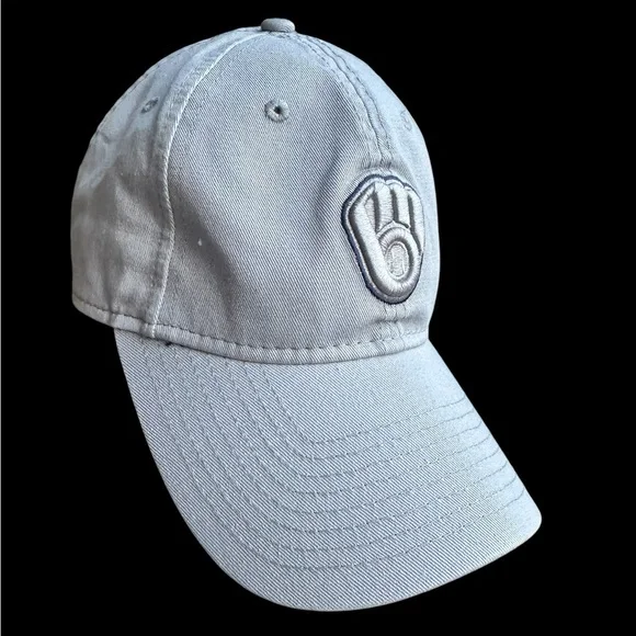 Casquette New Era Femme Milwaukee Brewers, Beige, Ajustable, Occasion